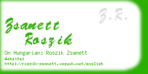 zsanett roszik business card